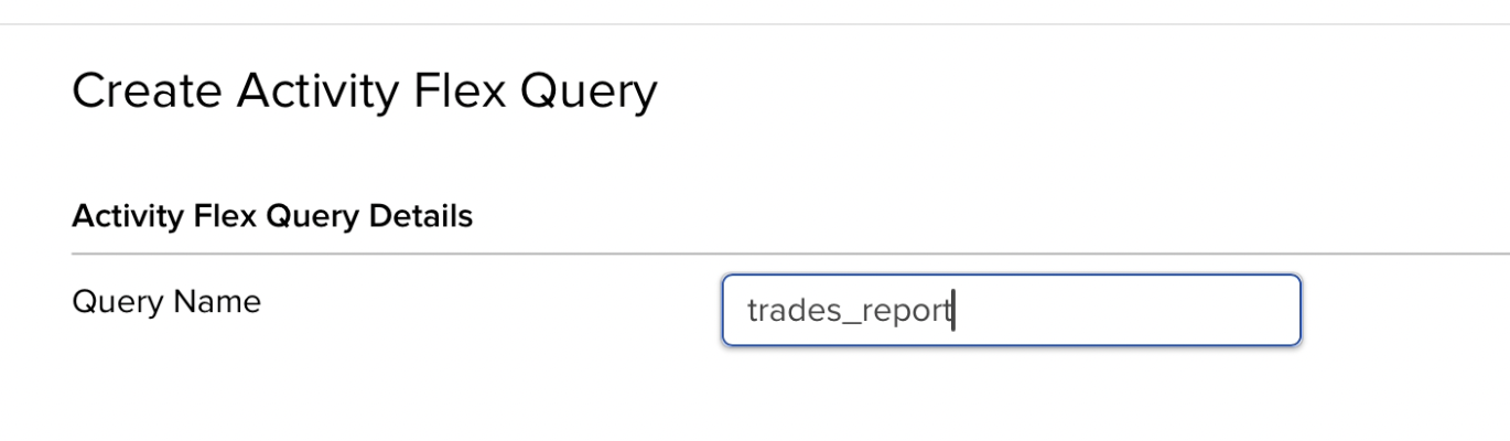 Screenshot showing how to enter a query name in the Query Name field.